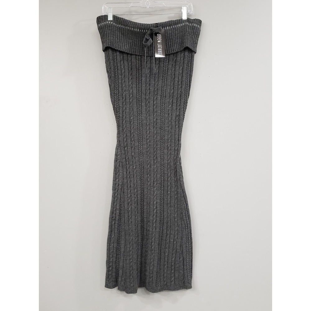 Dolls kill Current Mood GRAY RIB KNIT SWEATER Mermaid Maxi Skirt Dark Academia